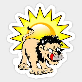 lion with out tongue Sticker